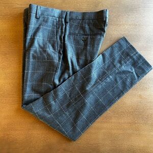 J. Crew Charcoal Checkered Dress Pants